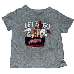 Majestic Kids Cleveland Indians T-shirt Hot Dog Peanut Ice Cream Popcorn 12 Mos